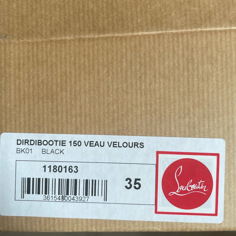 Christian LOUBOUTIN Black suede DIRDIBOOTIE EU 35